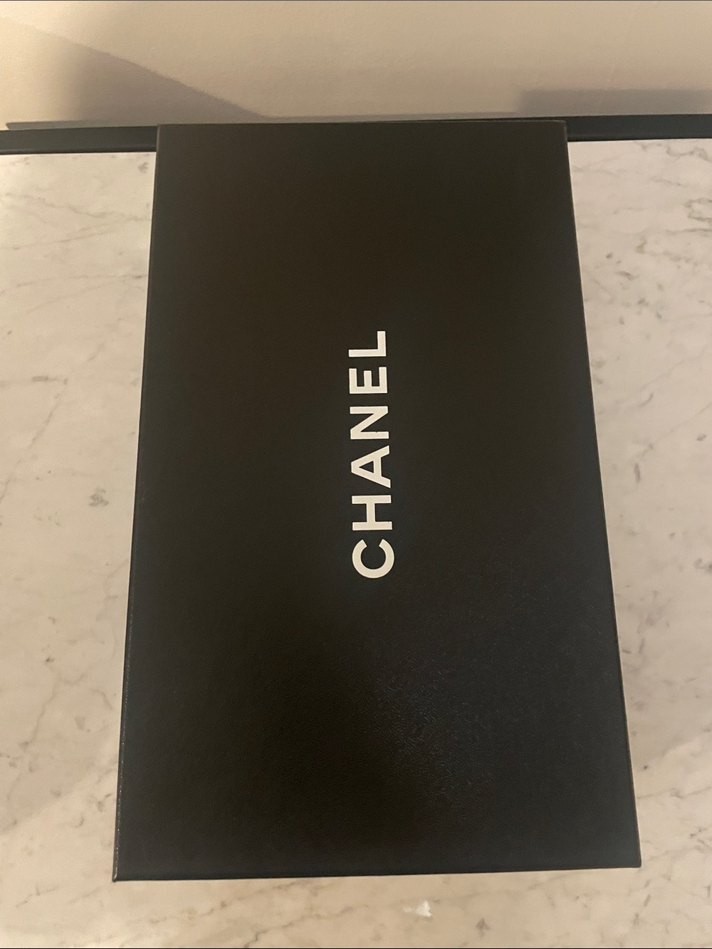 CHANEL Black Box with White Logo